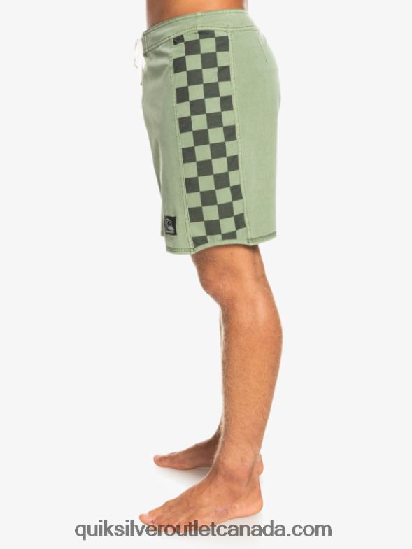 CA Quiksilver Men HEMPSTRETCH Original Arch Washed 18 Boardshorts thyme TX4R21672