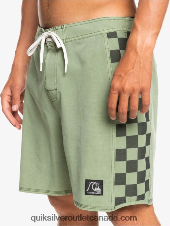 CA Quiksilver Men HEMPSTRETCH Original Arch Washed 18 Boardshorts thyme TX4R21672
