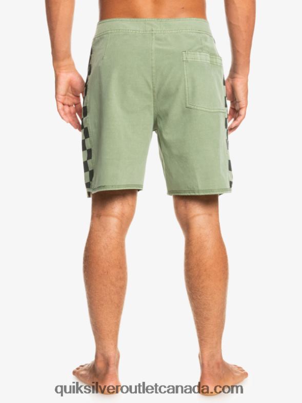 CA Quiksilver Men HEMPSTRETCH Original Arch Washed 18 Boardshorts thyme TX4R21672