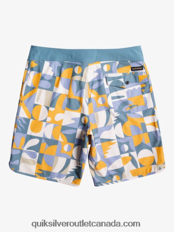 CA Quiksilver Men HEMPSTRETCH Scallop 19 Boardshorts ashley blue TX4R21743