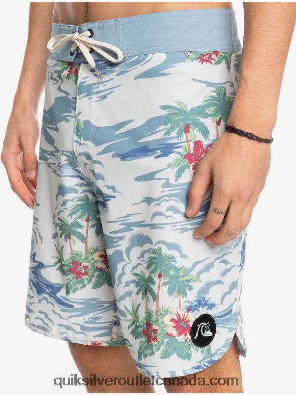 CA Quiksilver Men HEMPSTRETCH Scallop 19 Boardshorts birch TX4R21739