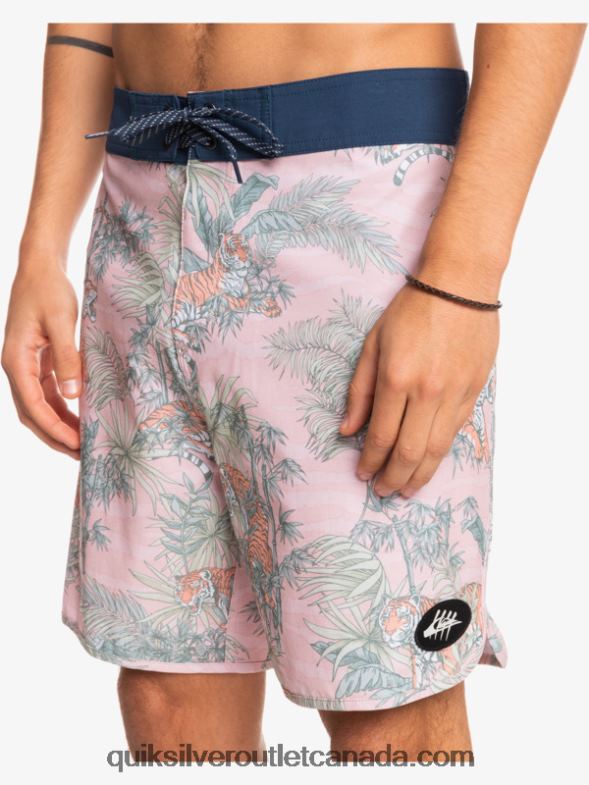 CA Quiksilver Men HEMPSTRETCH Scallop 19 Boardshorts g-land veiled rose TX4R21744