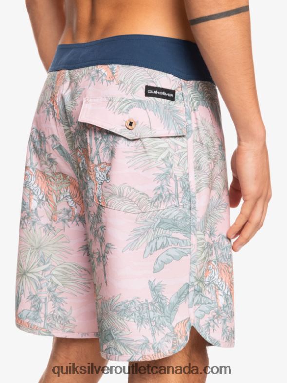 CA Quiksilver Men HEMPSTRETCH Scallop 19 Boardshorts g-land veiled rose TX4R21744