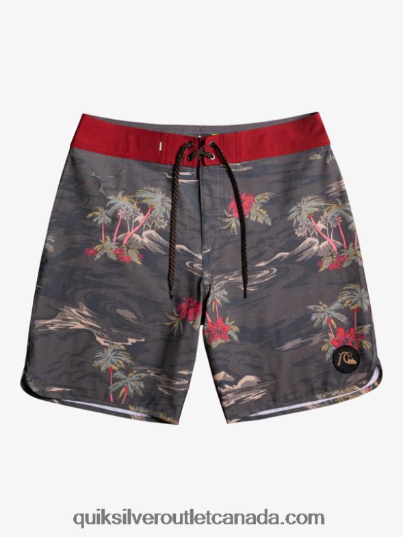 CA Quiksilver Men HEMPSTRETCH Scallop 19 Boardshorts tarmac TX4R21742