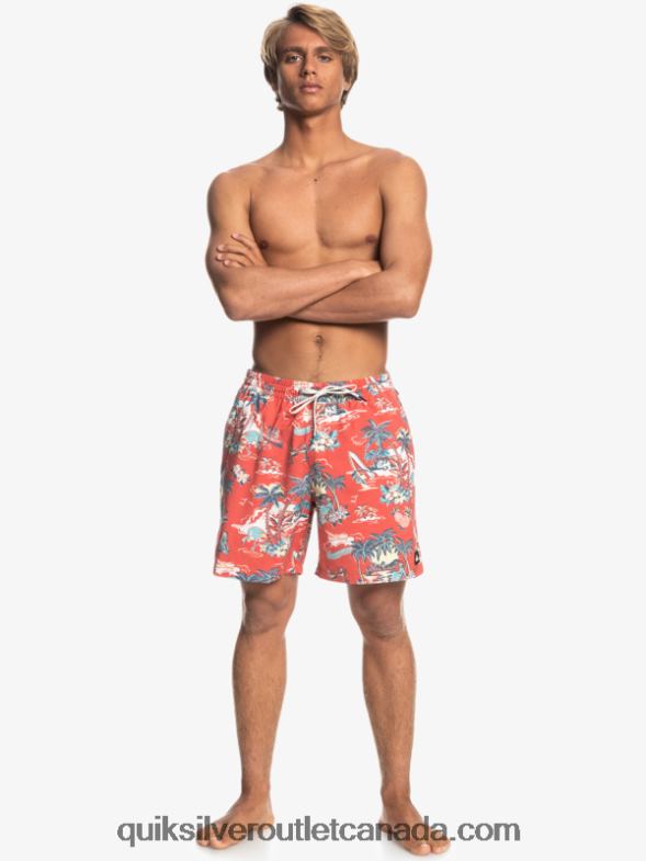 CA Quiksilver Men Hotel Paradiso 17 Volleys hotel paradiso - aurora red TX4R21766