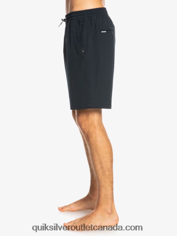 CA Quiksilver Men Ocean Elastic 18 Amphibian Shorts black TX4R2342