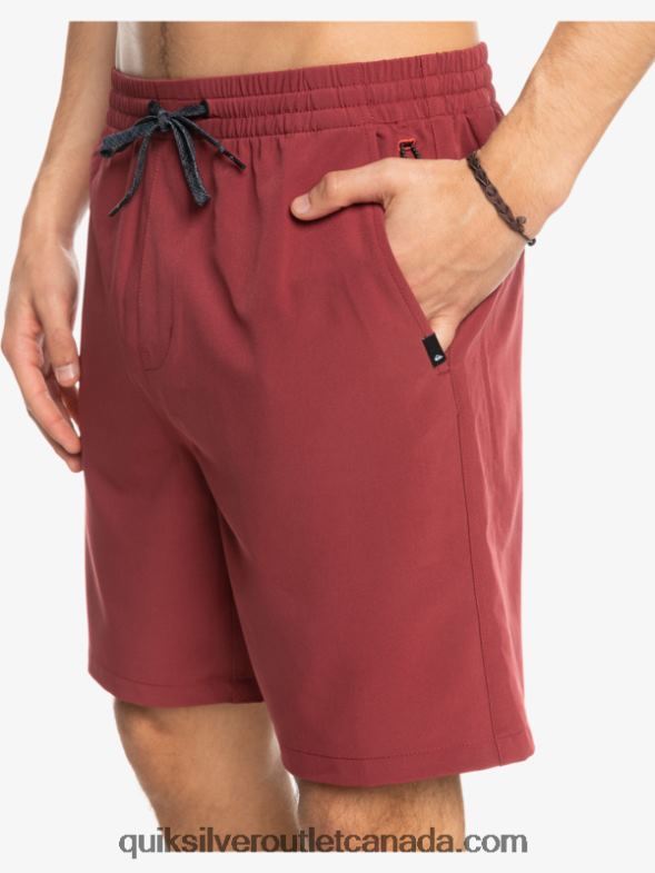 CA Quiksilver Men Ocean Elastic 18 Amphibian Shorts ruby wine TX4R2350