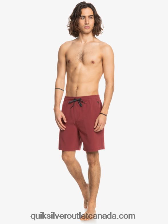 CA Quiksilver Men Ocean Elastic 18 Amphibian Shorts ruby wine TX4R2350