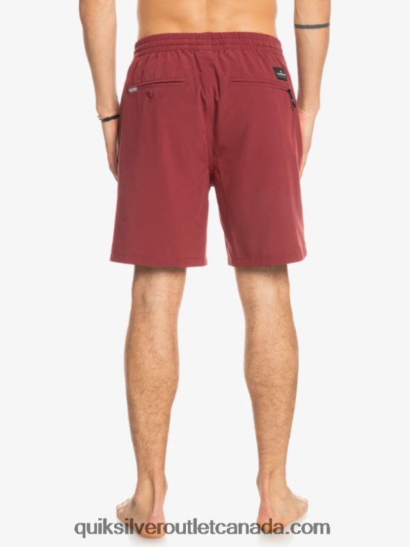CA Quiksilver Men Ocean Elastic 18 Amphibian Shorts ruby wine TX4R2350