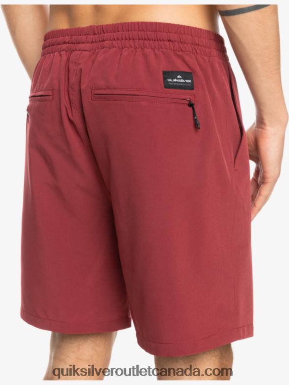 CA Quiksilver Men Ocean Elastic 18 Amphibian Shorts ruby wine TX4R2350