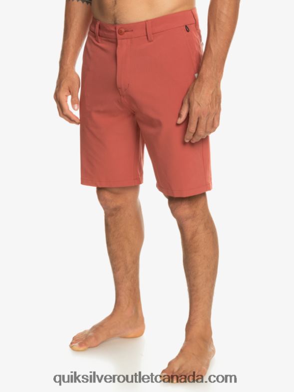 CA Quiksilver Men Ocean Union Amphibian 20 Hybrid Shorts marsala TX4R2147