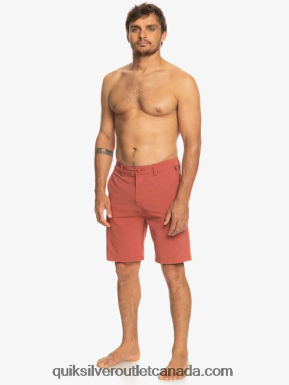 CA Quiksilver Men Ocean Union Amphibian 20 Hybrid Shorts marsala TX4R2147