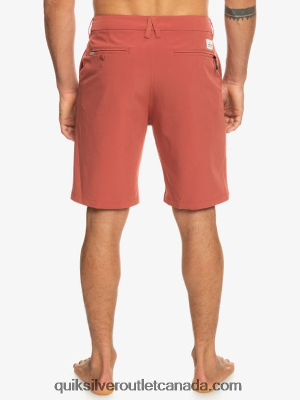 CA Quiksilver Men Ocean Union Amphibian 20 Hybrid Shorts marsala TX4R2147