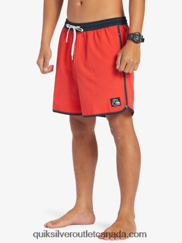 CA Quiksilver Men Original Scallop 17 Volleys high risk red TX4R2198