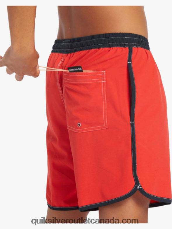 CA Quiksilver Men Original Scallop 17 Volleys high risk red TX4R2198