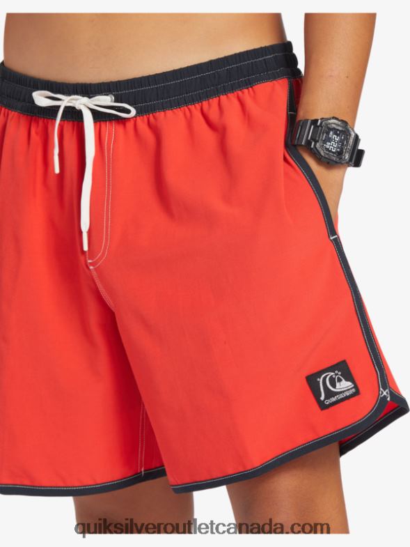 CA Quiksilver Men Original Scallop 17 Volleys high risk red TX4R2198