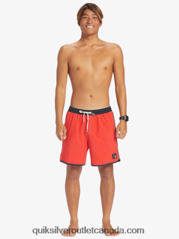 CA Quiksilver Men Original Scallop 17 Volleys high risk red TX4R2198