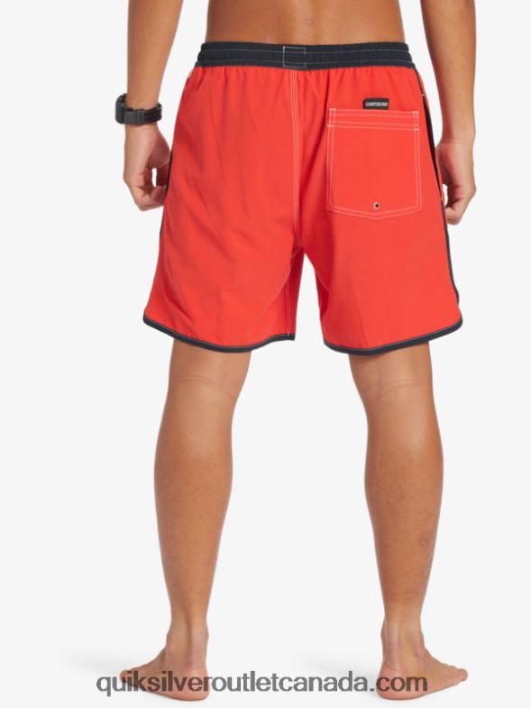 CA Quiksilver Men Original Scallop 17 Volleys high risk red TX4R2198
