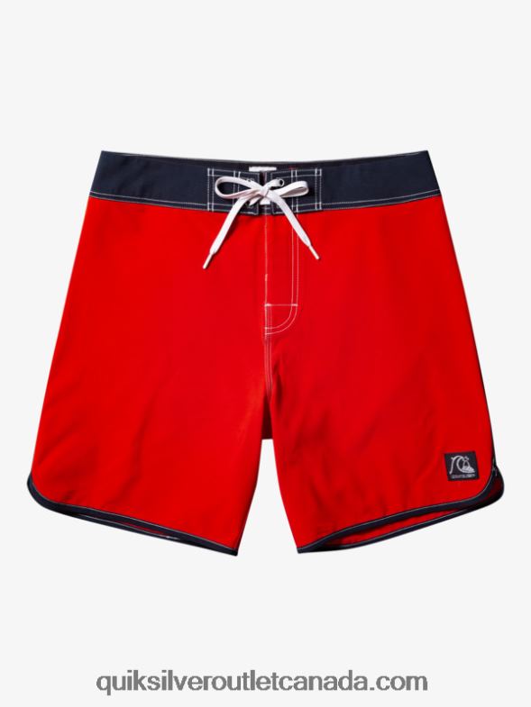 CA Quiksilver Men Original Scallop 18 Boardshorts high risk red TX4R287