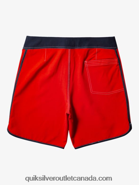 CA Quiksilver Men Original Scallop 18 Boardshorts high risk red TX4R287