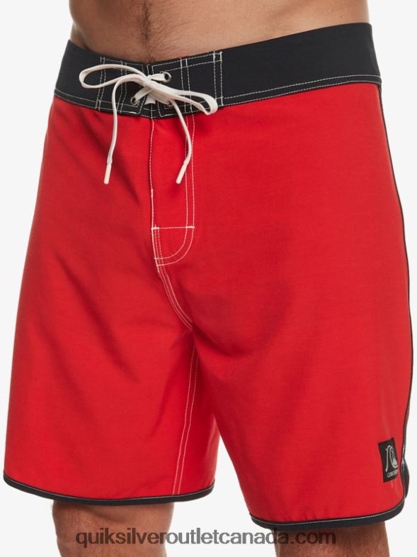 CA Quiksilver Men Original Scallop 18 Boardshorts high risk red TX4R287