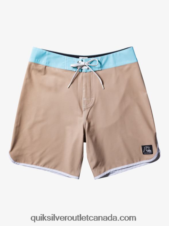 CA Quiksilver Men Original Scallop 18 Boardshorts olive gray TX4R291