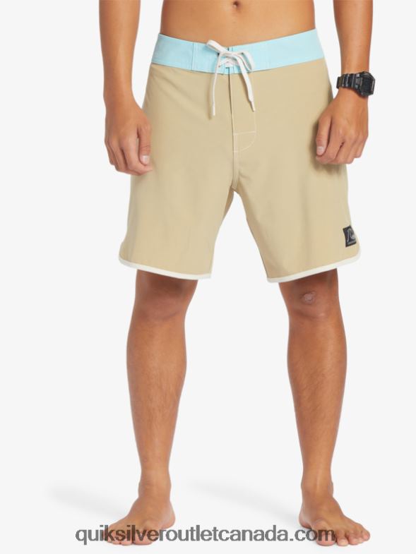 CA Quiksilver Men Original Scallop 18 Boardshorts olive gray TX4R291