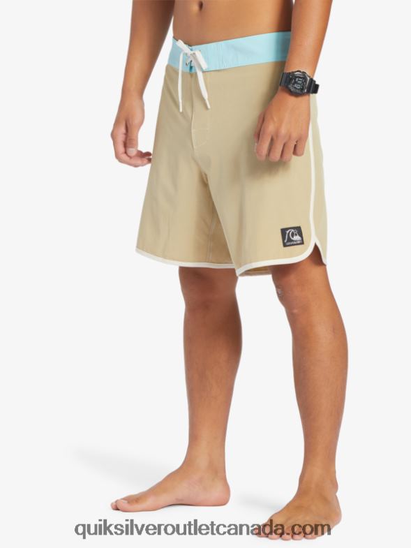 CA Quiksilver Men Original Scallop 18 Boardshorts olive gray TX4R291