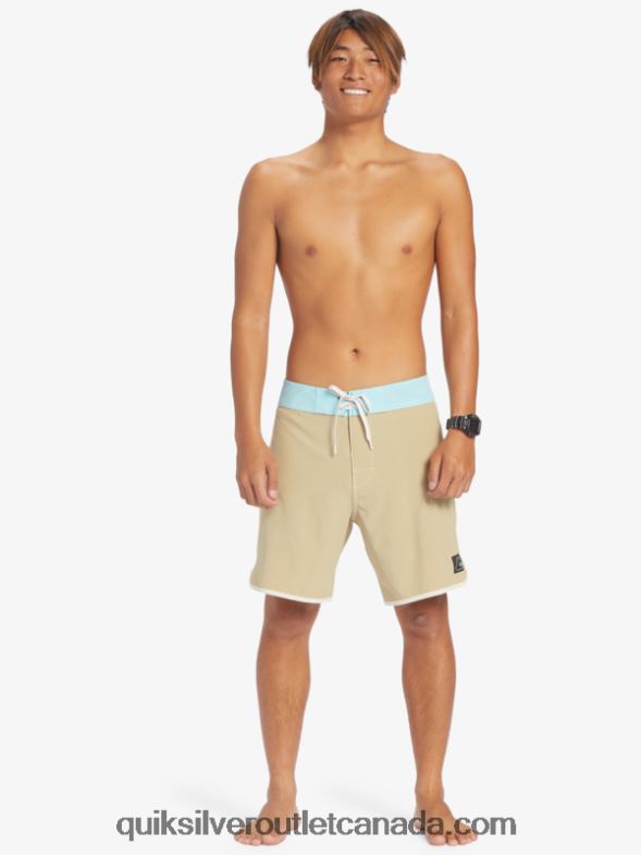CA Quiksilver Men Original Scallop 18 Boardshorts olive gray TX4R291