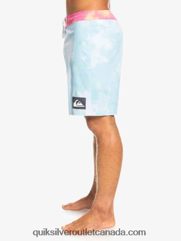 CA Quiksilver Men SurfSilk Acid Wash 18 Boardshorts angel blue TX4R21748