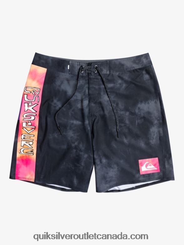 CA Quiksilver Men SurfSilk Acid Wash 18 Boardshorts black TX4R21747