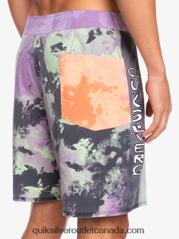 CA Quiksilver Men SurfSilk Acid Wash 18 Boardshorts jade lime TX4R21745