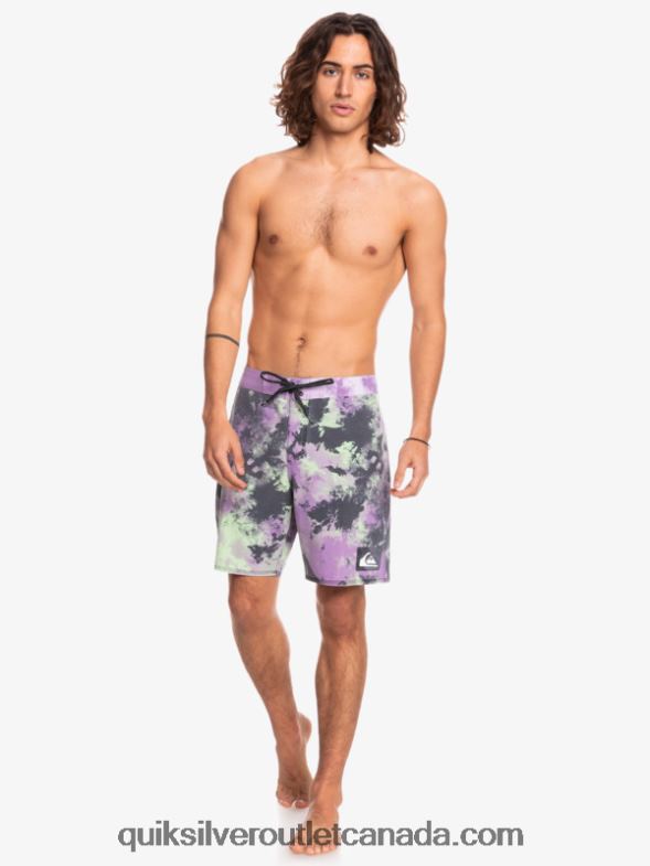 CA Quiksilver Men SurfSilk Acid Wash 18 Boardshorts jade lime TX4R21745