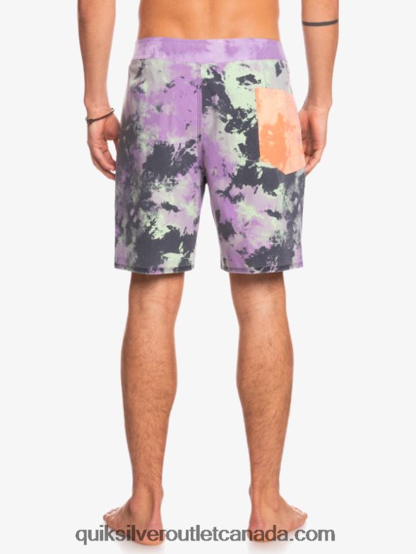 CA Quiksilver Men SurfSilk Acid Wash 18 Boardshorts jade lime TX4R21745