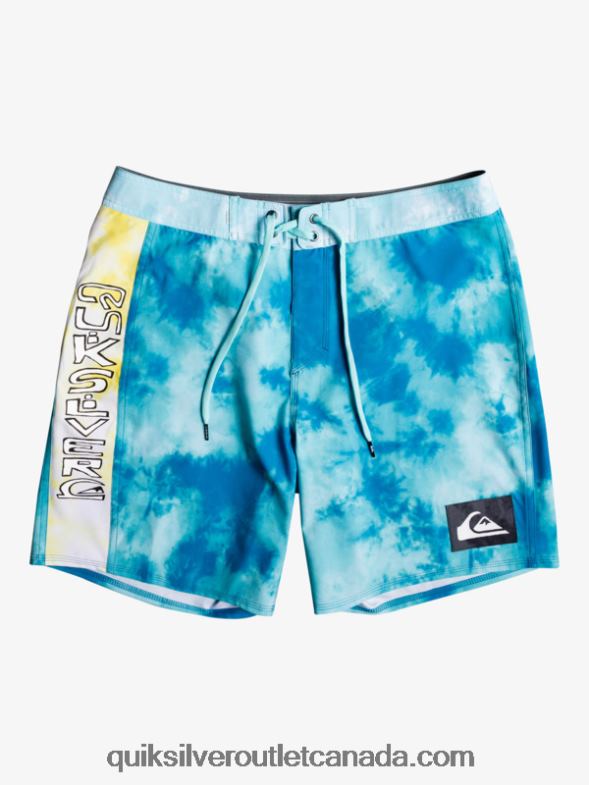 CA Quiksilver Men SurfSilk Acid Wash 18 Boardshorts seaport TX4R21746