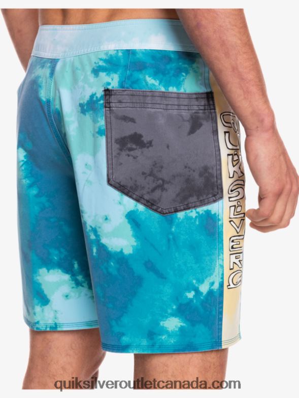 CA Quiksilver Men SurfSilk Acid Wash 18 Boardshorts seaport TX4R21746