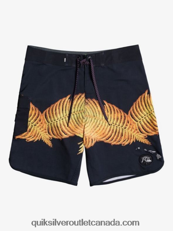 CA Quiksilver Men SurfSilk Hawaii Scallop 19 Boardshorts black TX4R21881