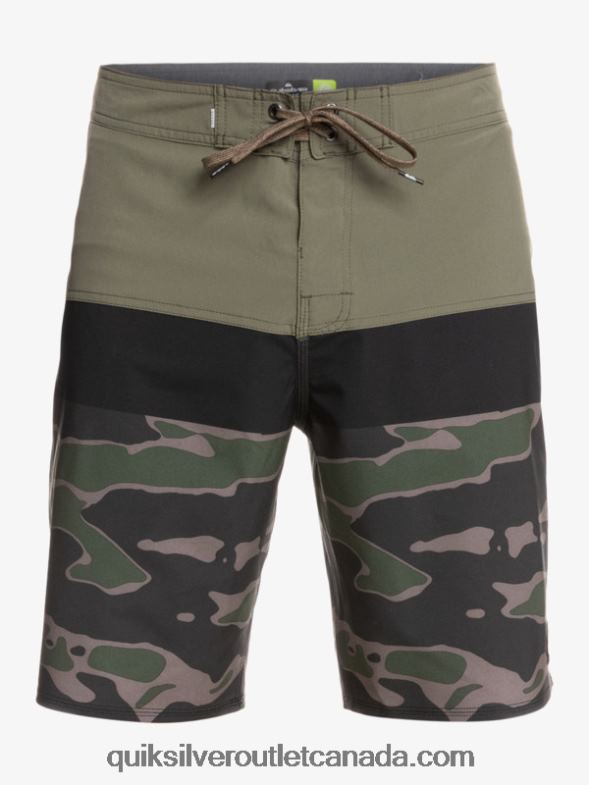 CA Quiksilver Men SurfSilk Panel 20 Boardshorts fallen rock TX4R21460