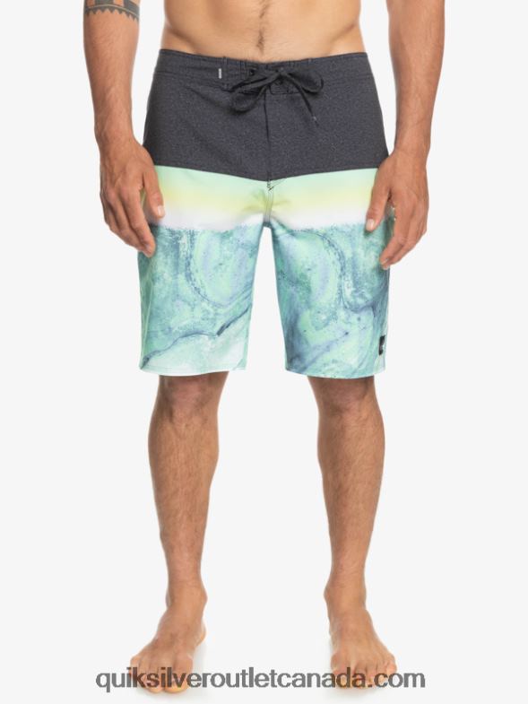 CA Quiksilver Men SurfSilk Panel 20 Boardshorts green ash TX4R21451
