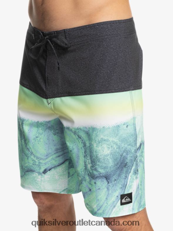 CA Quiksilver Men SurfSilk Panel 20 Boardshorts green ash TX4R21451