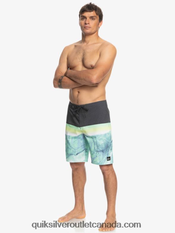 CA Quiksilver Men SurfSilk Panel 20 Boardshorts green ash TX4R21451