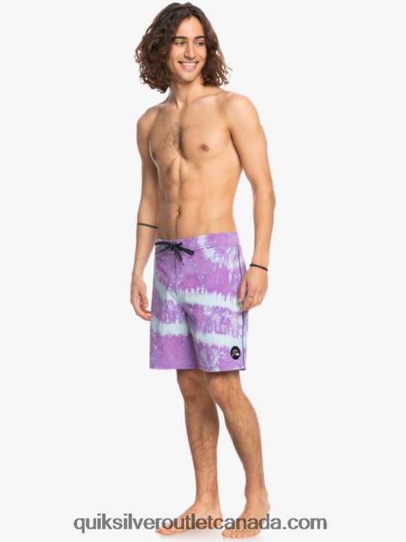 CA Quiksilver Men SurfSilk Piped 18 Boardshorts dusty orchid TX4R21750