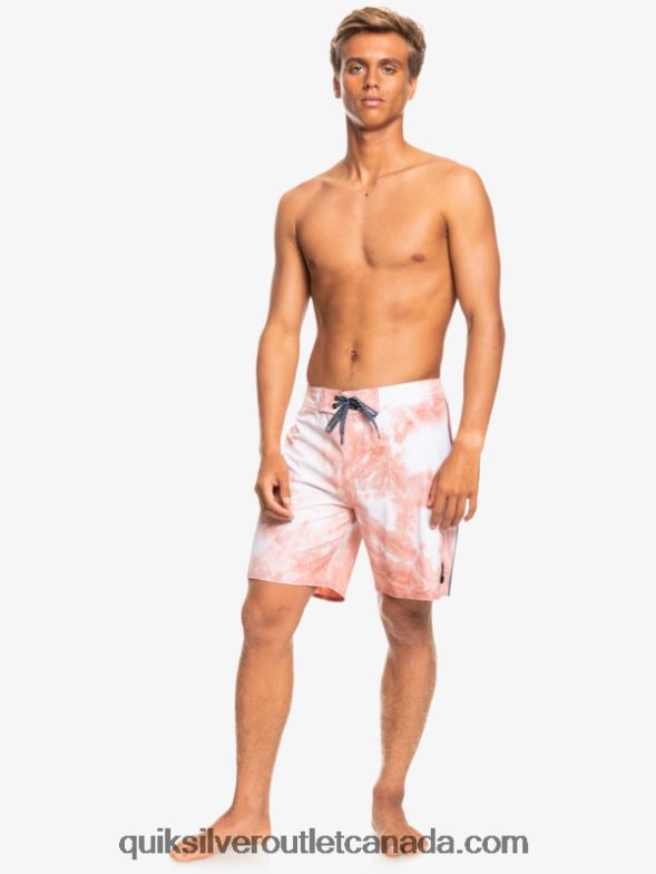 CA Quiksilver Men SurfSilk Piped 18 Boardshorts rosette TX4R21753