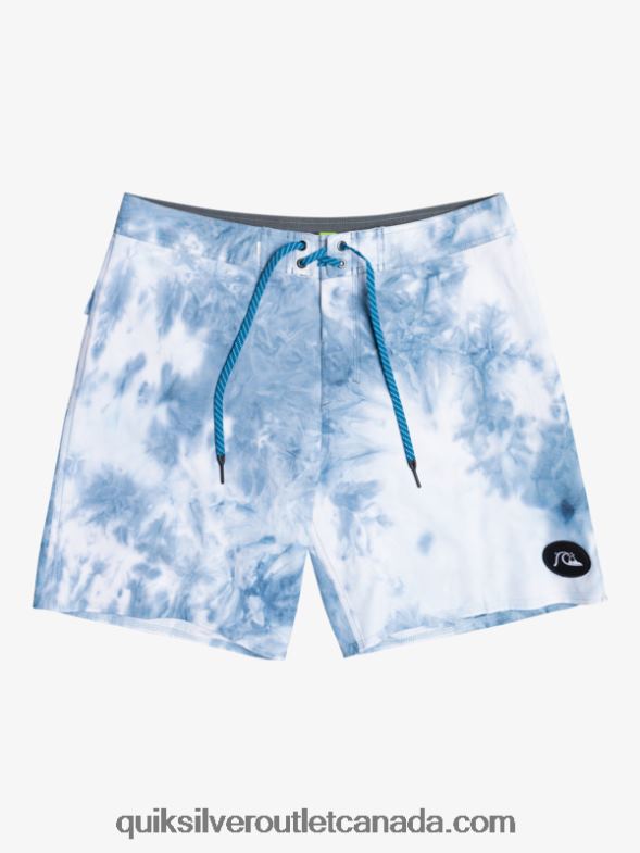 CA Quiksilver Men SurfSilk Piped 18 Boardshorts sea port TX4R21752