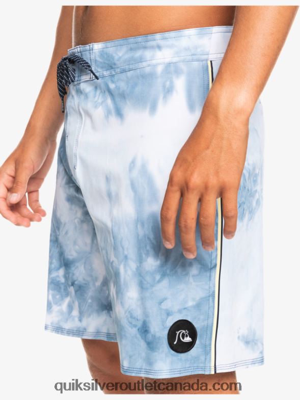 CA Quiksilver Men SurfSilk Piped 18 Boardshorts sea port TX4R21752