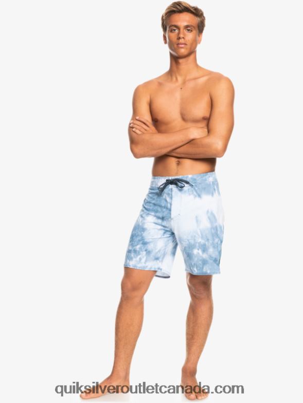 CA Quiksilver Men SurfSilk Piped 18 Boardshorts sea port TX4R21752