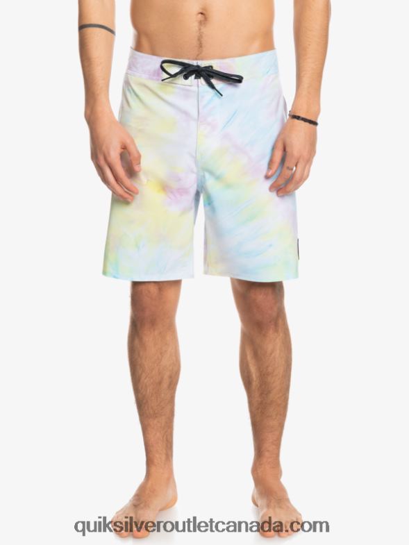 CA Quiksilver Men SurfSilk Piped 18 Boardshorts white TX4R21749