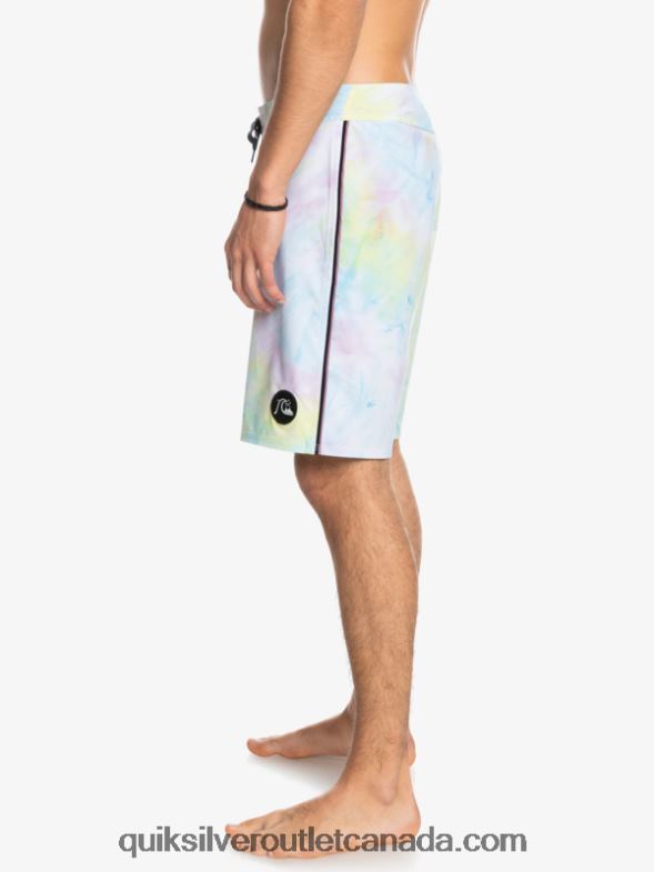 CA Quiksilver Men SurfSilk Piped 18 Boardshorts white TX4R21749