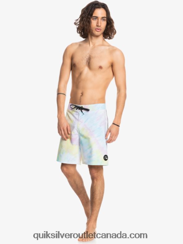 CA Quiksilver Men SurfSilk Piped 18 Boardshorts white TX4R21749