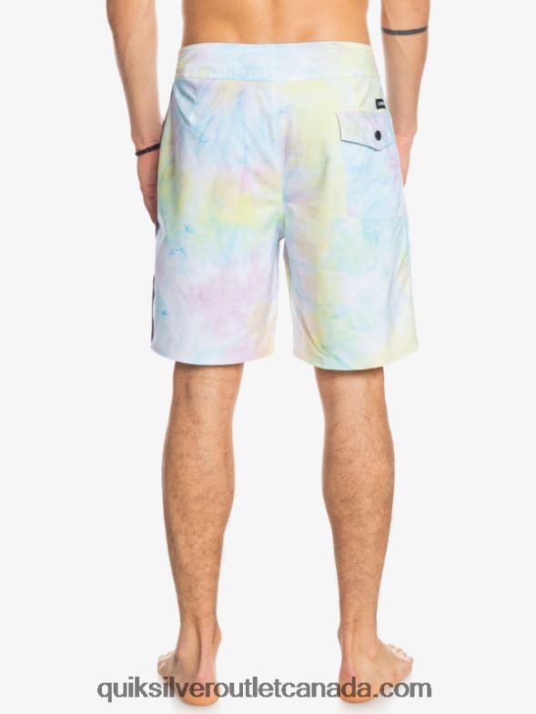 CA Quiksilver Men SurfSilk Piped 18 Boardshorts white TX4R21749